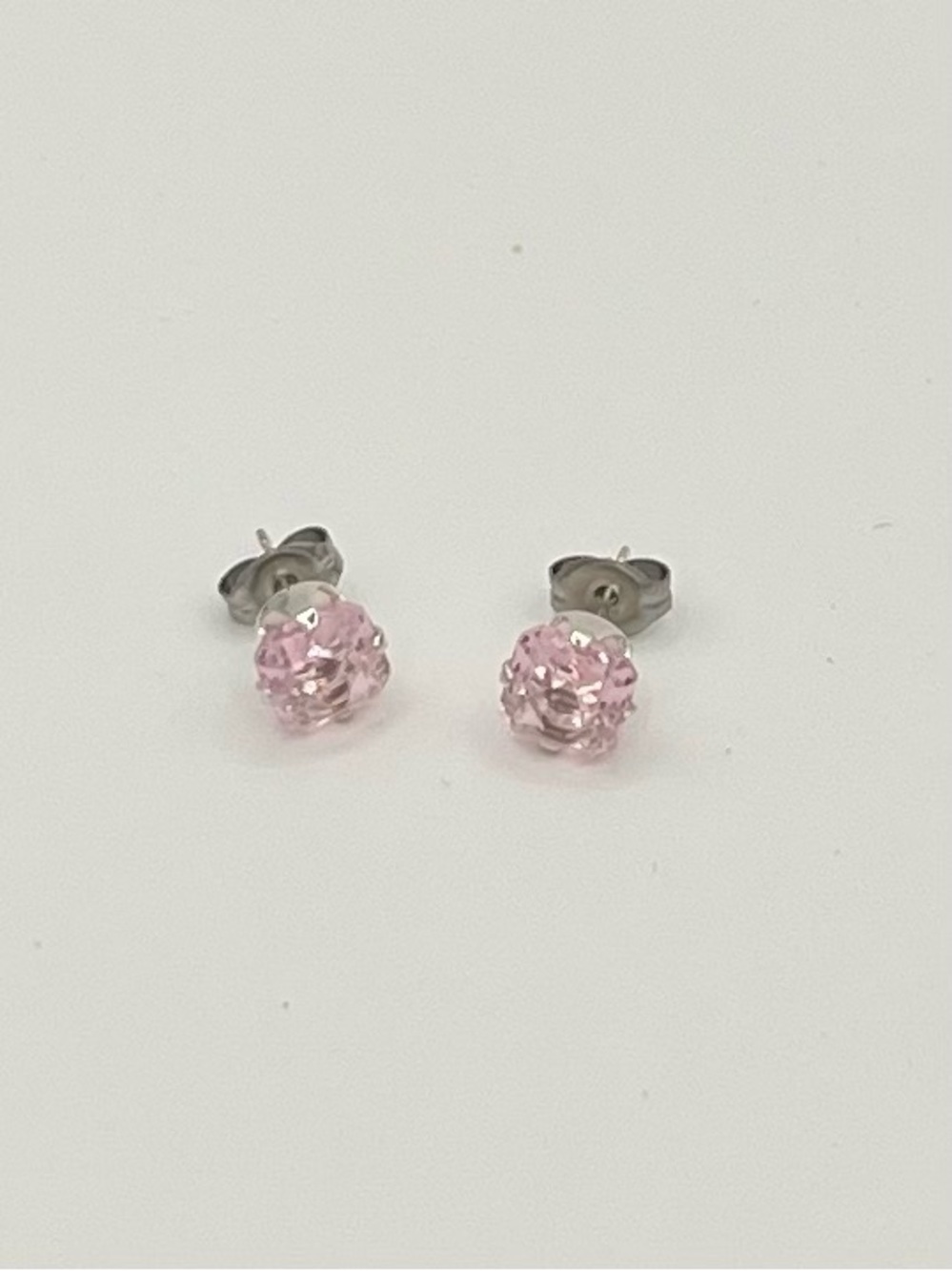 .925 Sterling Silver Ascher-Cut CZ Studs Earrings